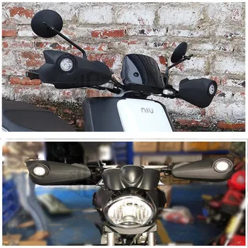 Motorcykel 22mm Hånd Vagter Bar Ende Carbon Look, der Falder Beskyttere med LED Lys Universal for Honda, Kawasaki KTM Yamaha Ducati