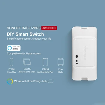 SONOFF BASICZBR3 Zigbee DIY Smart Switch Trådløs Fjernbetjening Modul Skifter Arbejder Med Alexa SmartThings Hub For Smart Home