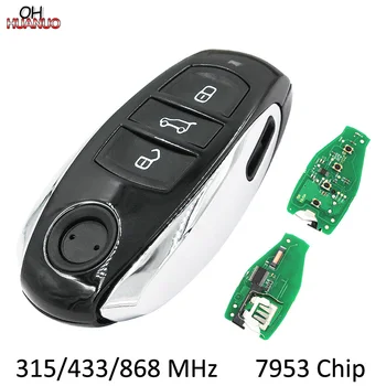 3-Knappen Smart Fjernbetjening Nøgle med Keyless Fob for VW 315/433/868MHZ Med ID46 Chip 7953 For Volkswagen Touareg