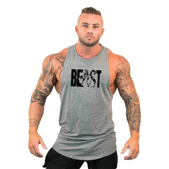 Nye sommer fitness tøj bomuld bodybuilding tank top Trænings-og herre Vest Træning toppe muskel ærmeløs singlet