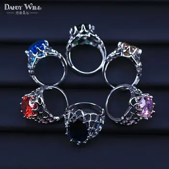 Luksus sølv farve Ringe til Kvinder, Bryllup, Engagement Acessories Cubic Zirconia Smykker Stor Forfremmelse