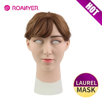 Roanyer Laurel transseksuelle realistiske hud transvestit silikone shemale latex sexet cosplay for mandlige halloween party supplies