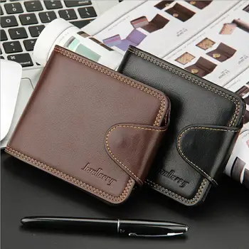 Ny Mode baellerry Mænds læder tegnebøger kort designer pung med haspe billfold med mønt lomme kortholderen for manden