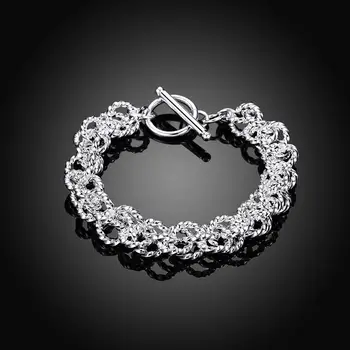 Aimarry 925 Sterling Sølv Kæde Vride Circle Armbånd Til Kvinder Charme, Fest, Fødselsdag, Bryllup Gaver Mode Smykker