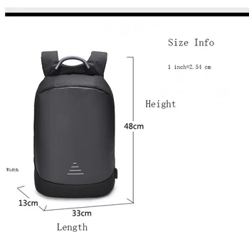 2018 Nye Unisex Skoletaske Vandtæt Laptop Rygsæk Usb-Opladning Bagage Rejsetasker Antitese Rygsæk Business Skulder Taske