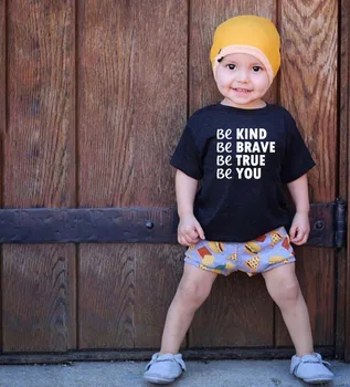 Vær Venlig at Være Modige Være Sandt, Skal Du Børn Tshirt Dreng Pige T-Shirt til Børn Småbørn Tøj Sjove Tumblr Top Tees Drop Skib