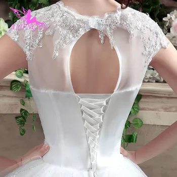AIJINGYU 2021 smukke nye hot sælger billige bolden kjole snøre tilbage formelle kjoler til brudens brudekjole WK316