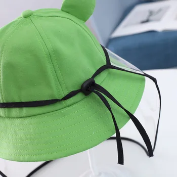 Frøen Beskyttende Spand Visir Hat Kids TPU Beskyttende Spand Anti-spyttende Fisker Udendørs Beskyttelse Hat For 2-8 År