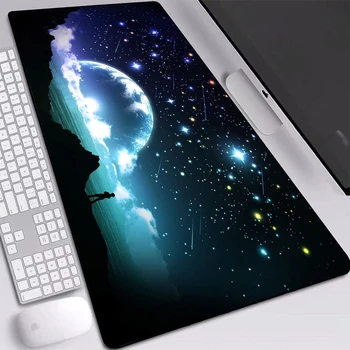 Nattehimlen Mouse-pad med Syet Kanter Termisk Overførsel Trykt Mus Mat Bærbar Notebook Tastatur Pad Gaming Tilbehør 2mm