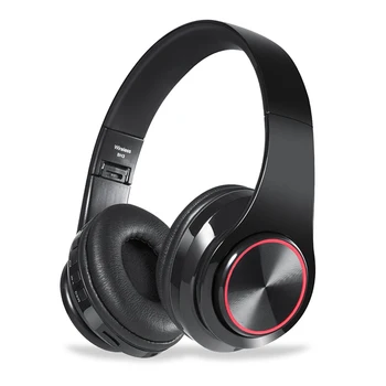 Bluetooth Stereo Headset, Trådløst Headset, Sammenfoldelig, Blød Høreværn, med Indbygget Mikrofon og Kabel-tilstand Velegnet til at Beregne