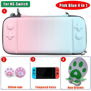 Nyeste Pink Blå Rejser Beskyttende Taske Til Opbevaring Nintend Switch Til Nintendo Skifte Lite Mini Konsol Tilfælde Vildt Tilbehør
