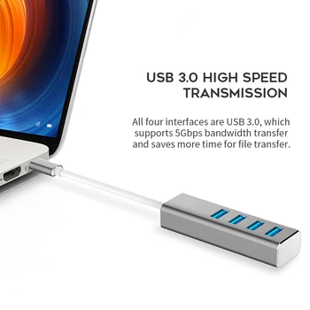 Vmade USB 3.0 HUB Type c til Ethernet-Netværkskort 1000 Mbps RJ45 usb-c med 3 usb 3.0 Porte, usb-splitter til MacBook Pro Air