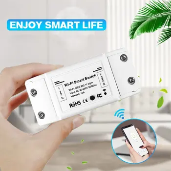 MiNi Wifi Smart Light Switch Diy-Breaker Modul Smart Liv Tuya APP Fjernbetjeningen Fungerer sammen med Alexa Echo Google Startside 1 2-Vejs