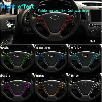 Syv farver rattet knapper til Kia K3 K3S knapper Navigation-Afspiller, fartpilot rat skifte bil tilbehør