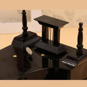HiMISS Miniature Klaver Model Mini Piano Musikinstrument Ornamenter Skærm