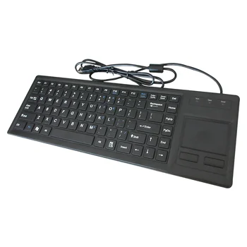 Sort USB/PS2 86 Taster Plast Industri-Tastatur Med integreret robust Touchpad