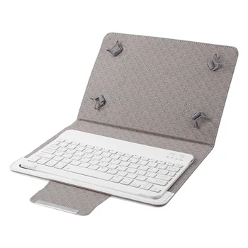 Bærbare Mini Bluetooth Tastatur til iOS, Windows, Android med PU Læder Cover Stand til 9 10 tommer Tablet