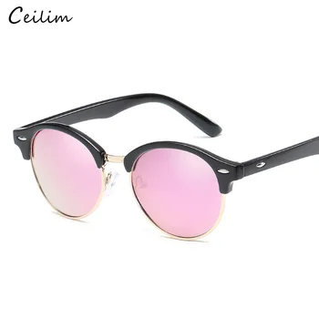 Polariserede Solbriller Kvinder 2021 Cool Runde Solbriller Mode Kørsel Brillerne Dame Luksus Mærke Beskyttelsesbriller Sort Pink Oculos