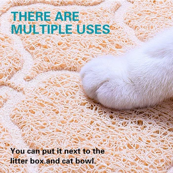 Vandtæt Kat Kuld Mat Søde Klo Form Fodring Pad PVC Nem Rengøring Dobbelt Lag Katte Toilet Måtter til Kæledyr Katte Forsyninger
