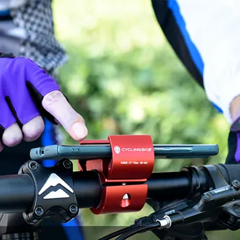 Cykel Telefon Holder Usynlig Ring Cykel Smartphone Holder Aluminium Legering Cykel Mobile Cykelstyr Stå Smartphone Holder