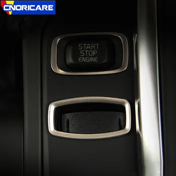 Bil Styling midterkonsollen Tast Hul Panel Dekoration, Klistermærke, Trim For Volvo XC60 Tænding Ramme Ændret Tilbehør