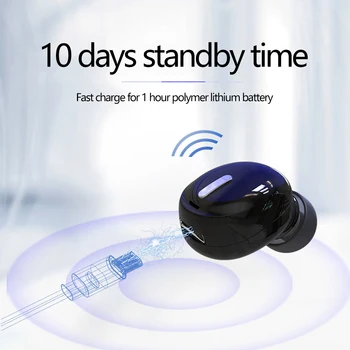 Mini Bluetooth 5.0 Øresnegl I Øret HiFi Trådløse Headset Med Mic Sport Earbuds Håndfri Stereo Lyd Hovedtelefoner til alle telefoner