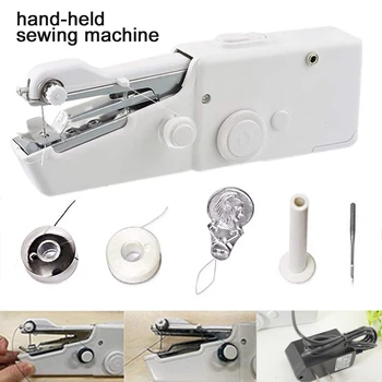 Bærbare Mini Hånd Symaskine Hurtig Handy Sy Sy Håndarbejde Trådløse Tøj, Tekstiler, Elektriske Symaskine