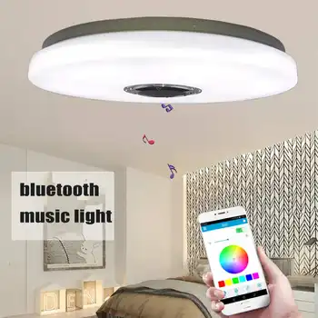 36/60W RGB-LED-loftsbelysning Moderne APP bluetooth Musik Lampe Stue, Soveværelse, Køkken Smart Loft Lampe+Fjernbetjening
