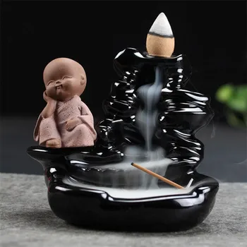 Den Lille Munk Keramiske Stick Røgelse Indehaveren Tilbagestrømning Røgelse Brænder Home Decor Aromaterapi Buddha Pande!