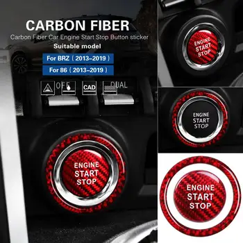 Bil-Knappen Start / Sluk Dækning Interior Carbon Fiber Bilens Motor Start Stop startnøglen Mærkat For Subaru BRZ Toyota 86 2013