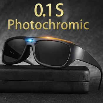 Fotokromisk solbriller mænd med polariserede len overgang brillerne misfarvning ændre farve UV400 kvinder Kamæleon solen glassses