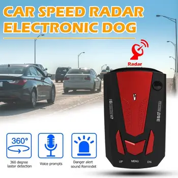 VODOOL V7 LED Display Bil Radar Detektor engelsk russisk Køretøj Auto Hastighed Stemme Alarm Alarm Advarsel System H/X/K/Ka/Ct/La Band