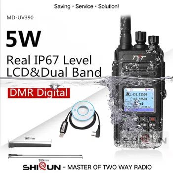 TYT MD-UV390 DMR-Radio, GPS, Vandtæt IP67 Walkie Talkie Opgradering af MD-390 Digital Radio MD UV390 Dual Band-VHF-UHF TYT DMR-5W