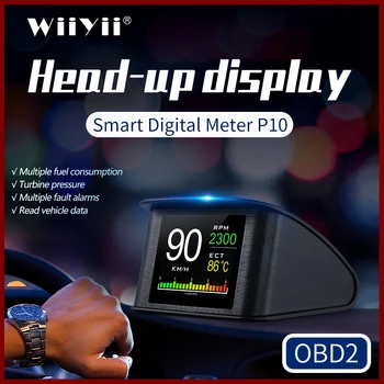 GEYIREN OBD-II P10 GPS T600 Auto On-board Computer, Skærm Bil Digital OBD Kørsel med LED Display HUD head up display For alle biler