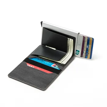 Mænds Aluminium Tegnebog baglomme ID-Kort holder RFID-Blokering Mini Magic Tegnebogen Automatisk Kredit Card Coin Purse