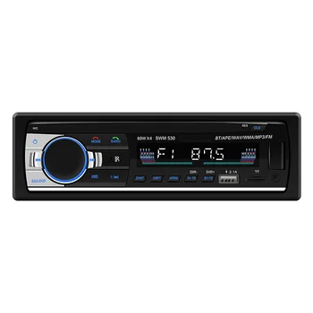 LaBo Autoradio SWM-530 12V Bil Radio Bluetooth-1 din Stereo radio, AUX-IN FM/USB/Modtager MP3-Multimedia-Afspiller bilstereo