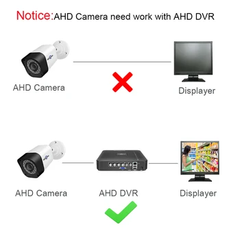 Hiseeu AHD 720P og 1080P bullet CCTV Kamera vandtæt udendørs indendørs IR CUT Night Vision HD Sikkerhed Cam video Overvågning Kamera