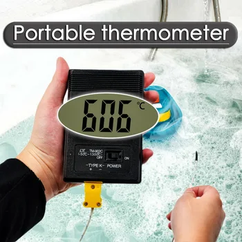 -902C Temperatur Måleren Tm902c Digital Termometer + Termoelement Sonde + Termoelement Nål Probe 0-1300 Grad Meter