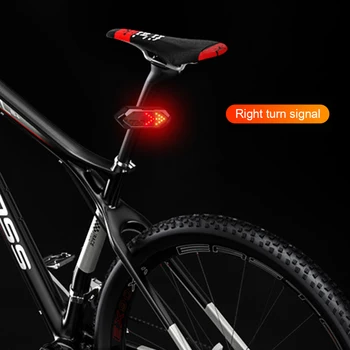 Ny Smart Cykel Dreje Signal Cykling Baglygte Intelligent USB-Cykel Genopladelige Bageste Lys Fjernbetjening LED advarselslampen