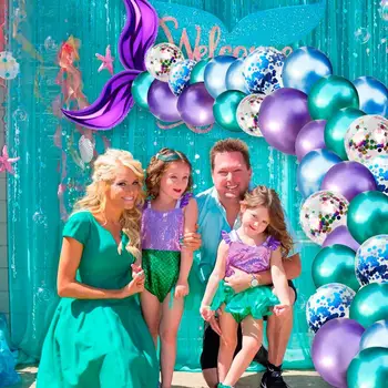 PATIMATE Havfrue Ballon Sæt Havfrue Fødselsdag Part Indretning Mermaid Party Supplies Baby Brusebad Pige Dreng Indretning Babyshower Fordel