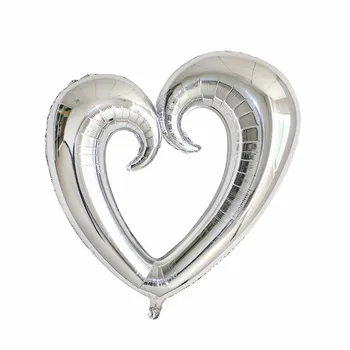 10stk 36inch Krog hjerteformet Folie Helium-Balloner Bryllup Valentine ' s Day Dekoration jeg Elsker Dig Oppustelig Air Globos Forsyninger