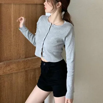 Shorts til Kvinder Fritids-Alle-match Solid Lomme koreanske Version Simple Mode Elegant Høj Talje Kvindelige Bukser Denim Sommeren Dagligt