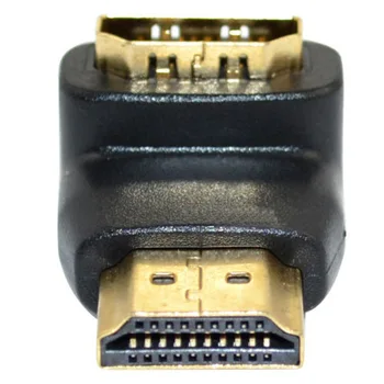 100pcs/masse 90 Grader Højre Vinkel HDMI Mandlige og Kvindelige M/F Extender Adapter Stik