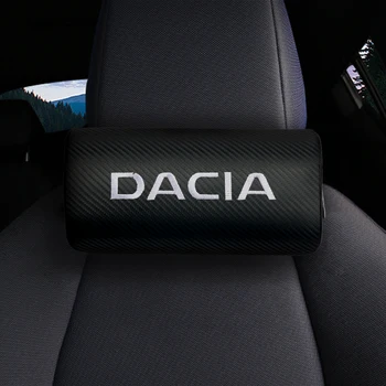 Bil Hovedstøtte Hals Pude Carbon Fiber sædehynde Hoved Hals Støtte Protektor for Dacia Duster Logan Sandero 2 Mcv Sandero MK2