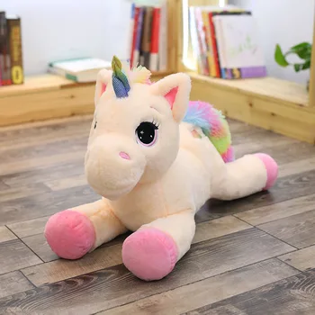 1 stk 40-80cm Kæmpe Store Fyldte Tegnefilm Kawaii Tegnefilm Rainbow Unicorn Plys legetøj Børn til Stede Legetøj, som Børn Baby Fødselsdag Gave