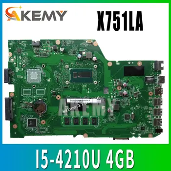 X751LA Bundkort I5-4210U 4GB RAM til ASUS X751L X751LD X751LA K751L Laptop bundkort X751LA Bundkort X751LA Bundkort