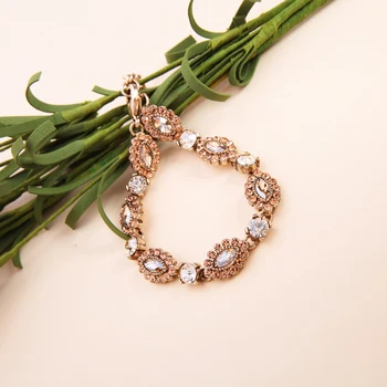 2018 Nye Produkt Guld Sølvfarvet Kæde Crystal Trendy Armbånd til Kvinder Engros Smykker