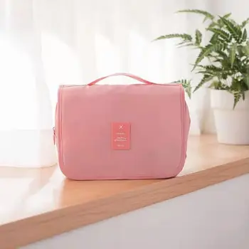 Gøre op Oragenizer Bærbare Enkel Kvinders Vask Bag med Stor Kapacitet Dame Rejse Cosmetic Bag Krogen Bag Oxford for Travlling