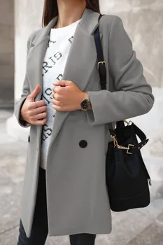 2020 Nye Vinter Frakker Og Jakker Kvinder Plus Size Lange Dobbelt-Breasted Pels Varm Koreanske Elegant Vintage Pels Kvindelige Kappe Kappe