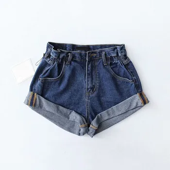 Sommeren koreanske elastisk høj talje denim shorts shorts sort hvid sexet jean shorts til kvinder sommer kort mujer feminino hot 2019